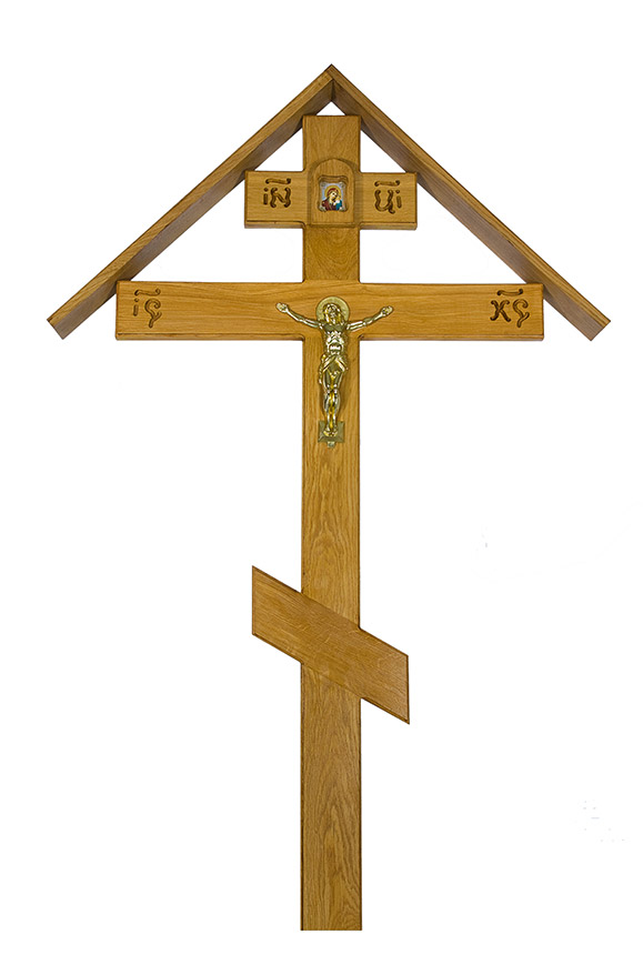 Крест из дерева (дуб) элит домик