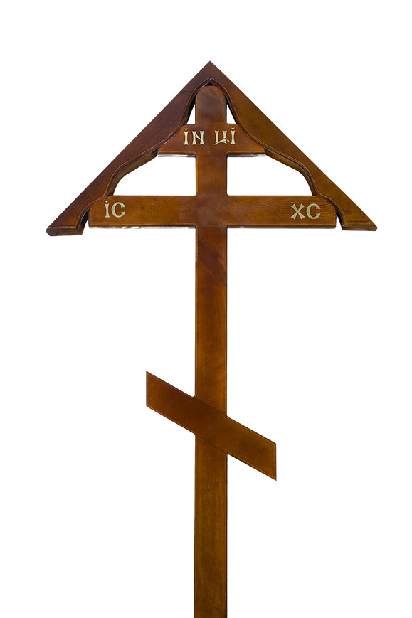 Крест из дерева (сосна) простой домик